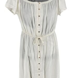 Indigo Rose Women's XL White Feminine Boho Peasant Hi Lo‎ Maxi Dress Cottagecore